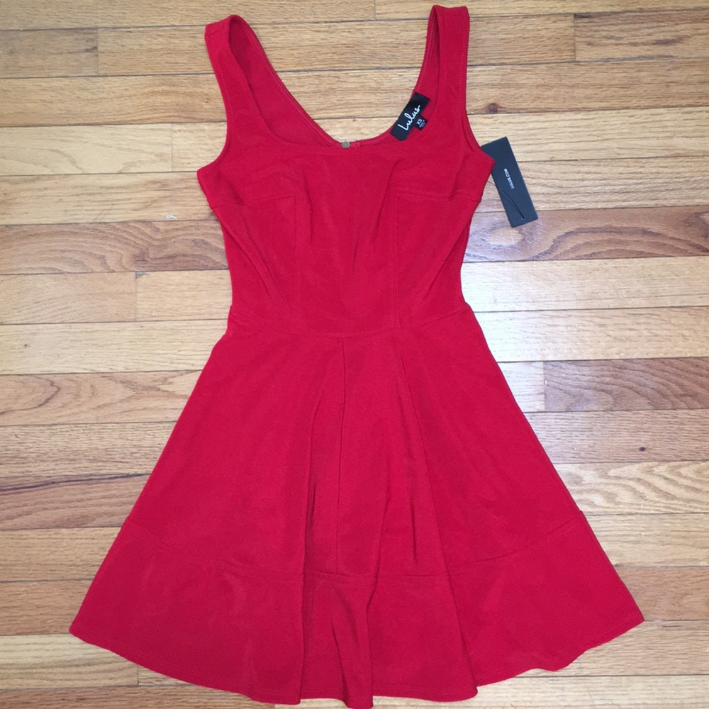 New Lulus “Home Before Daylight Red Dress”